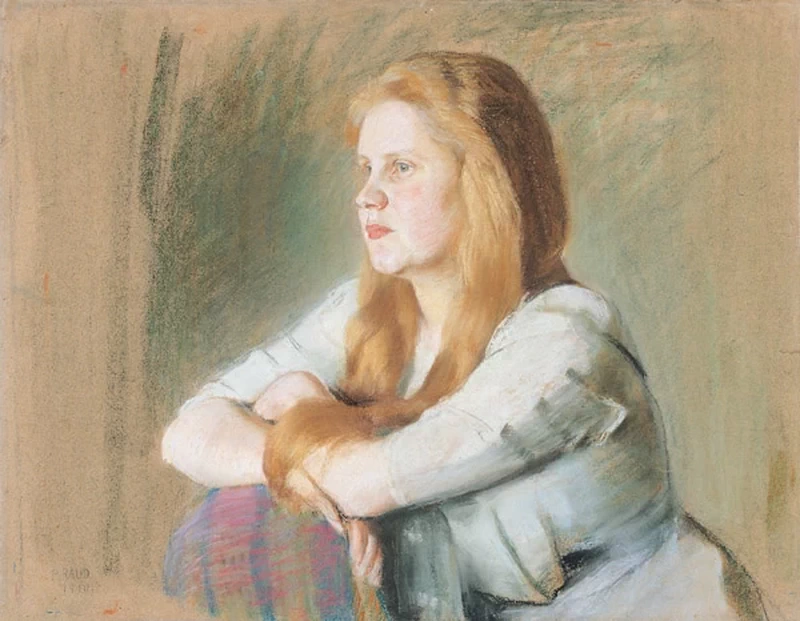 Ragazza con i capelli sciolti - Art Museum of Estonia's painting collection, Tallinn